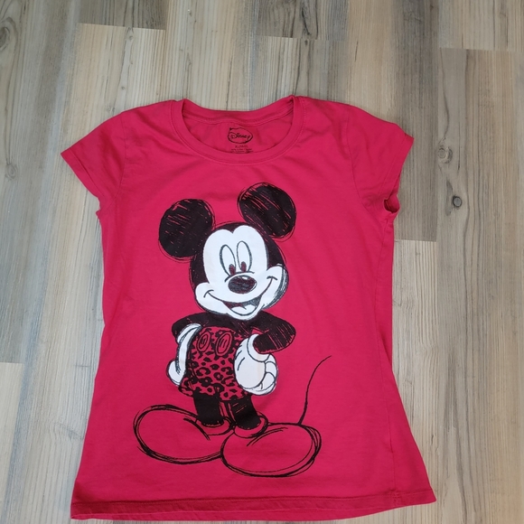 Vintage 90s Disney Mickey Mouse Graphic T-Shirt Size XL 15-17 Red - Picture 5 of 7